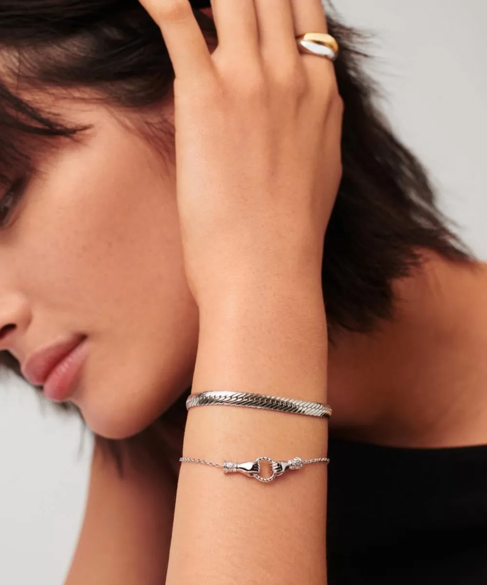 Missoma Bracelets^X Harris Reed Silver-Plated In Good Hands Slider Bracelet