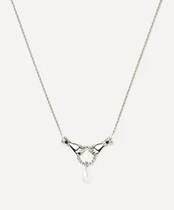 Missoma Necklaces^X Harris Reed Silver-Plated In Good Hands Drop Pendant Necklace
