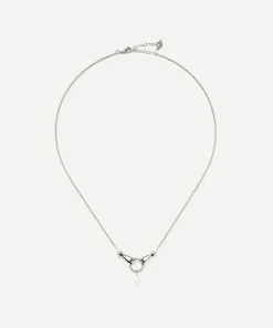 Missoma Necklaces^X Harris Reed Silver-Plated In Good Hands Drop Pendant Necklace