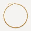 Monica Vinader Necklaces^X Kate Young 18ct Gold-Plated Vermeil Silver Gemstone Tennis Necklace