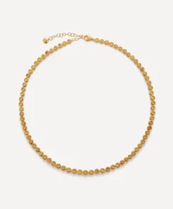 Monica Vinader Necklaces^X Kate Young 18ct Gold-Plated Vermeil Silver Gemstone Tennis Necklace