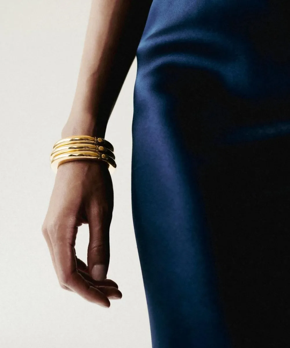 Monica Vinader Bracelets^X Kate Young 18ct Gold-Plated Vermeil Silver Bangle Bracelet