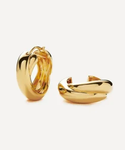 Missoma Earrings^X Lucy Williams 18ct Gold-Plated Chunky Medium Entwine Hoop Earrings