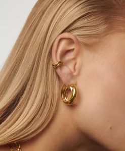 Missoma Earrings^X Lucy Williams 18ct Gold-Plated Chunky Medium Entwine Hoop Earrings