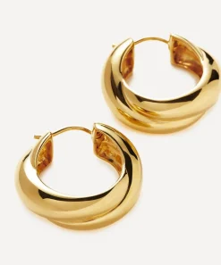 Missoma Earrings^X Lucy Williams 18ct Gold-Plated Chunky Medium Entwine Hoop Earrings