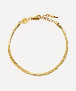 Missoma Bracelets^X Lucy Williams 18ct Gold-Plated Vermeil Silver Square Snake Chain Bracelet