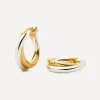 Missoma Earrings^X Lucy Williams Mixed Metal Entwine Small Hoop Earrings
