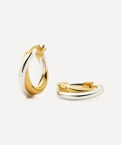 Missoma Earrings^X Lucy Williams Mixed Metal Entwine Small Hoop Earrings