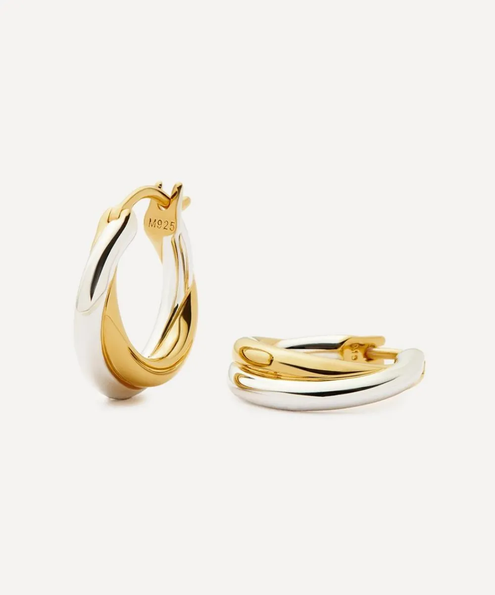 Missoma Earrings^X Lucy Williams Mixed Metal Entwine Small Hoop Earrings