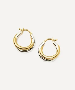 Missoma Earrings^X Lucy Williams Mixed Metal Entwine Small Hoop Earrings