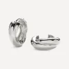 Missoma Earrings^X Lucy Williams Silver-Plated Chunky Medium Entwine Hoop Earrings