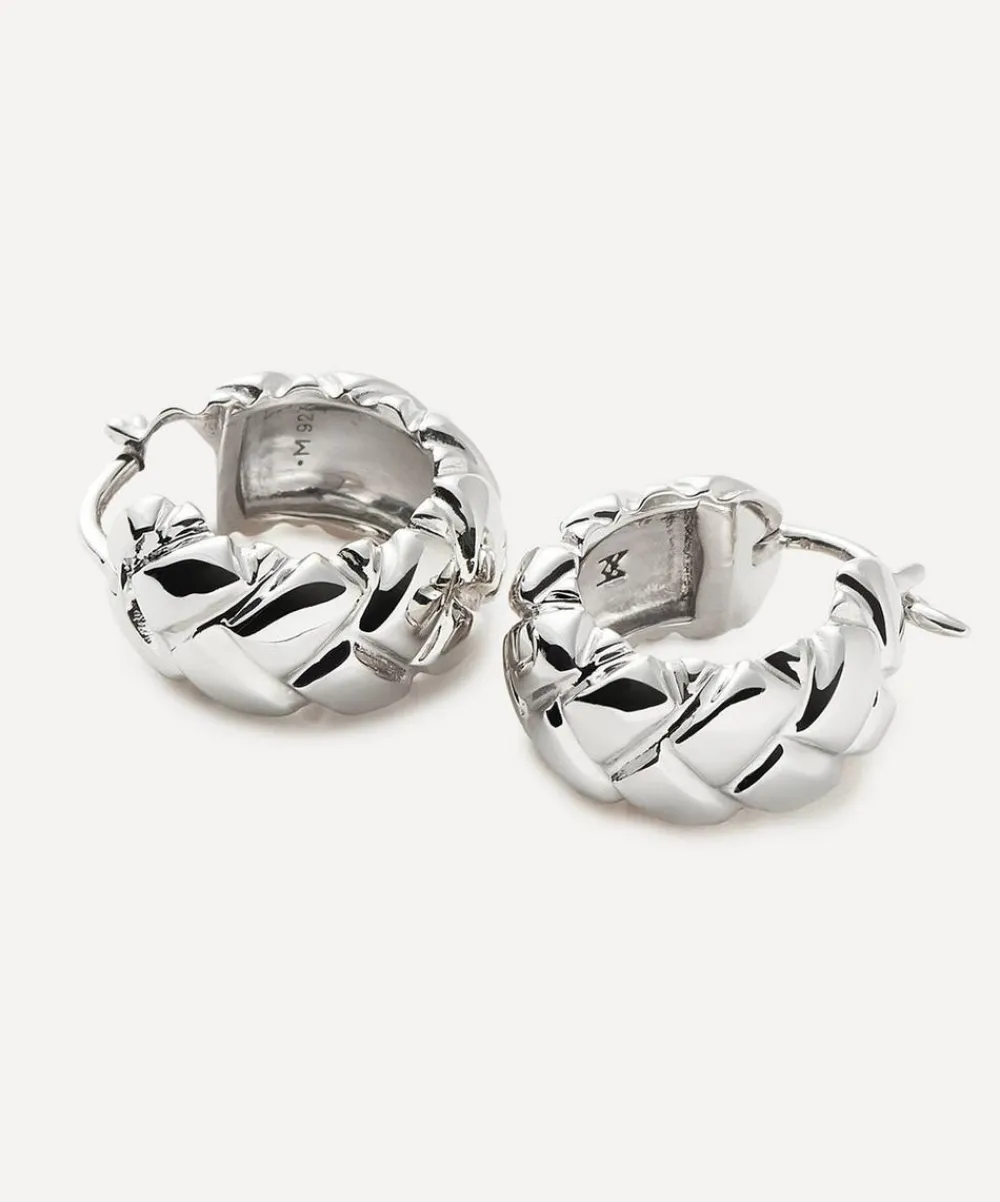 Missoma Earrings^X Lucy Williams Sterling Silver Waffle Mini Hoop Earrings