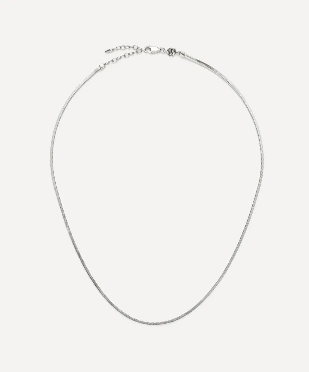 Missoma Necklaces^X Lucy Williams Sterling Silver Short Square Snake Chain Necklace