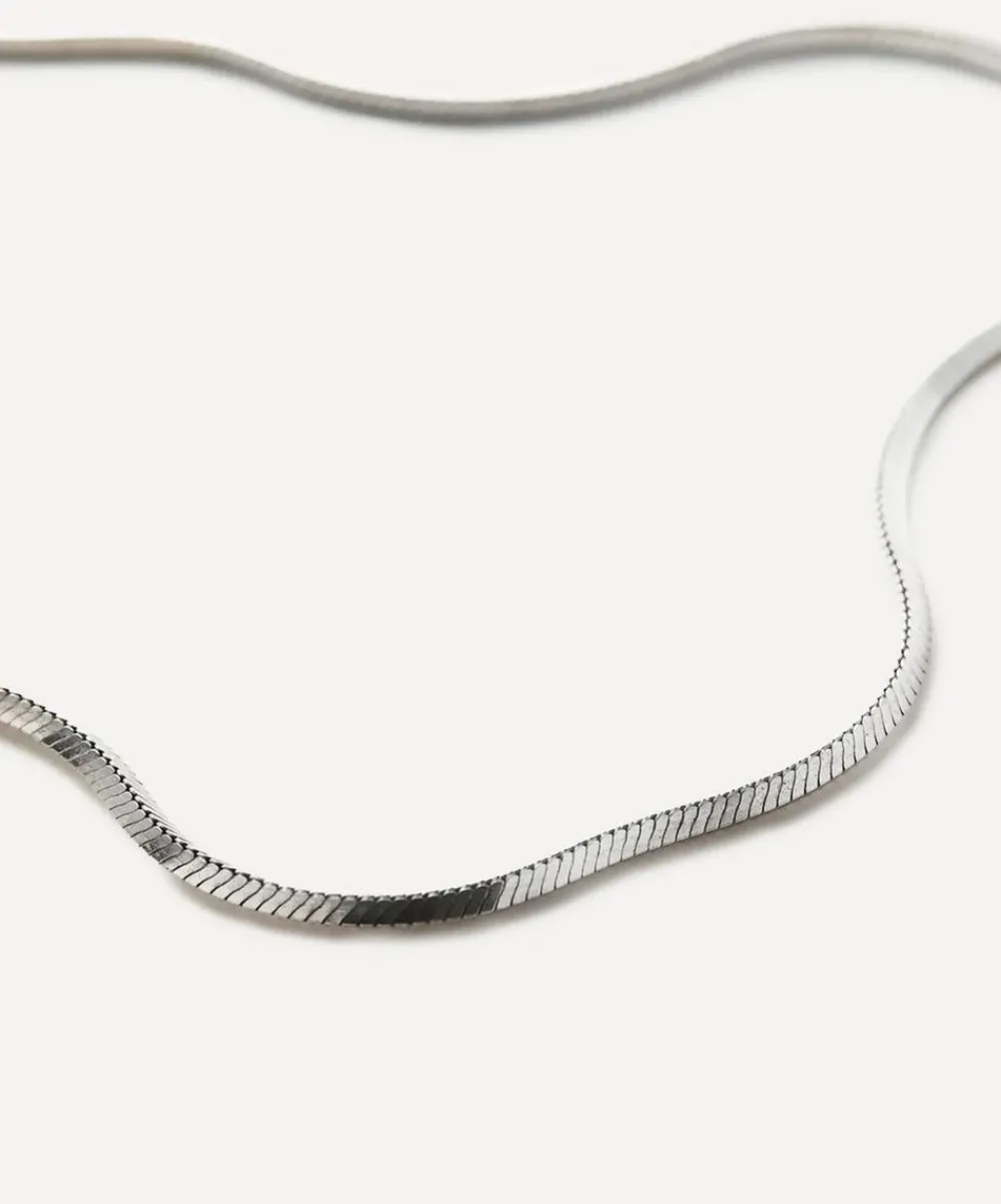 Missoma Necklaces^X Lucy Williams Sterling Silver Short Square Snake Chain Necklace