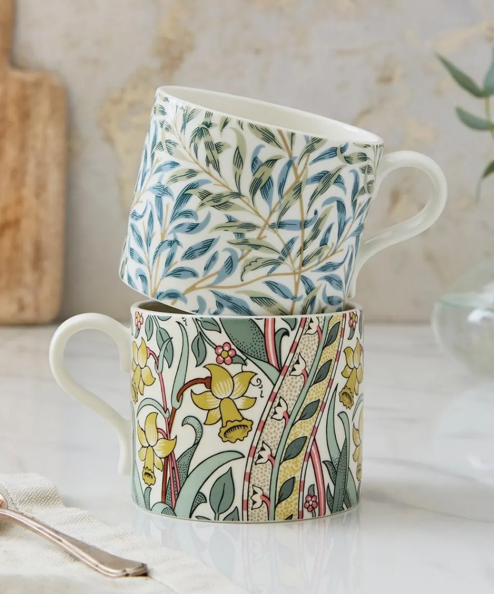 Spode Mugs^x Morris and Co. Daffodil Mugs Set of 2