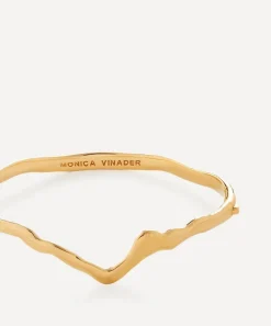 Monica Vinader Bracelets^X Mother of Pearl 18ct Gold Plated Vermeil Sterling Silver Wishbone Bangle