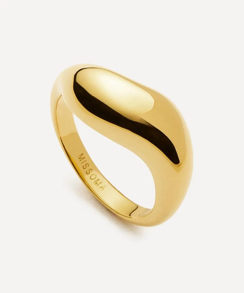 Missoma Rings^X Savi 18ct Gold-Plated Signature Stacking Ring