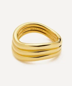 Missoma Rings^X Savi 18ct Gold-Plated Signature Triple Ring