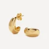 Missoma Earrings^X Savi 18ct Gold-Plated Vermeil Silver Dome Mini Hoop Earrings