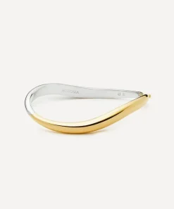 Missoma Bracelets^X Savi Mixed Metal Signature Hinged Bangle Bracelet