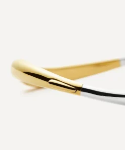 Missoma Bracelets^X Savi Mixed Metal Signature Hinged Bangle Bracelet