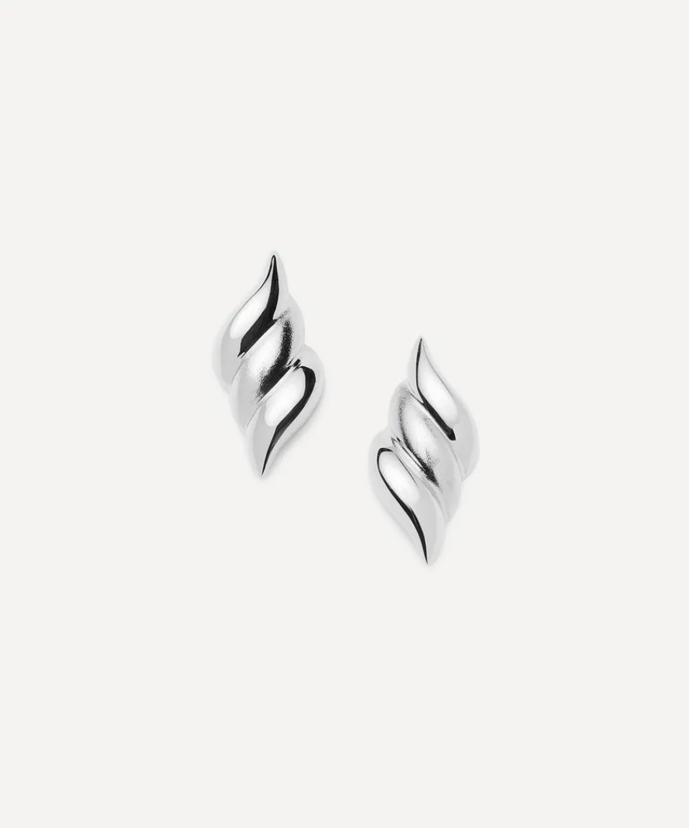 Missoma Earrings^X Savi Rhodium-Plated Signature Oversized Stud Earrings