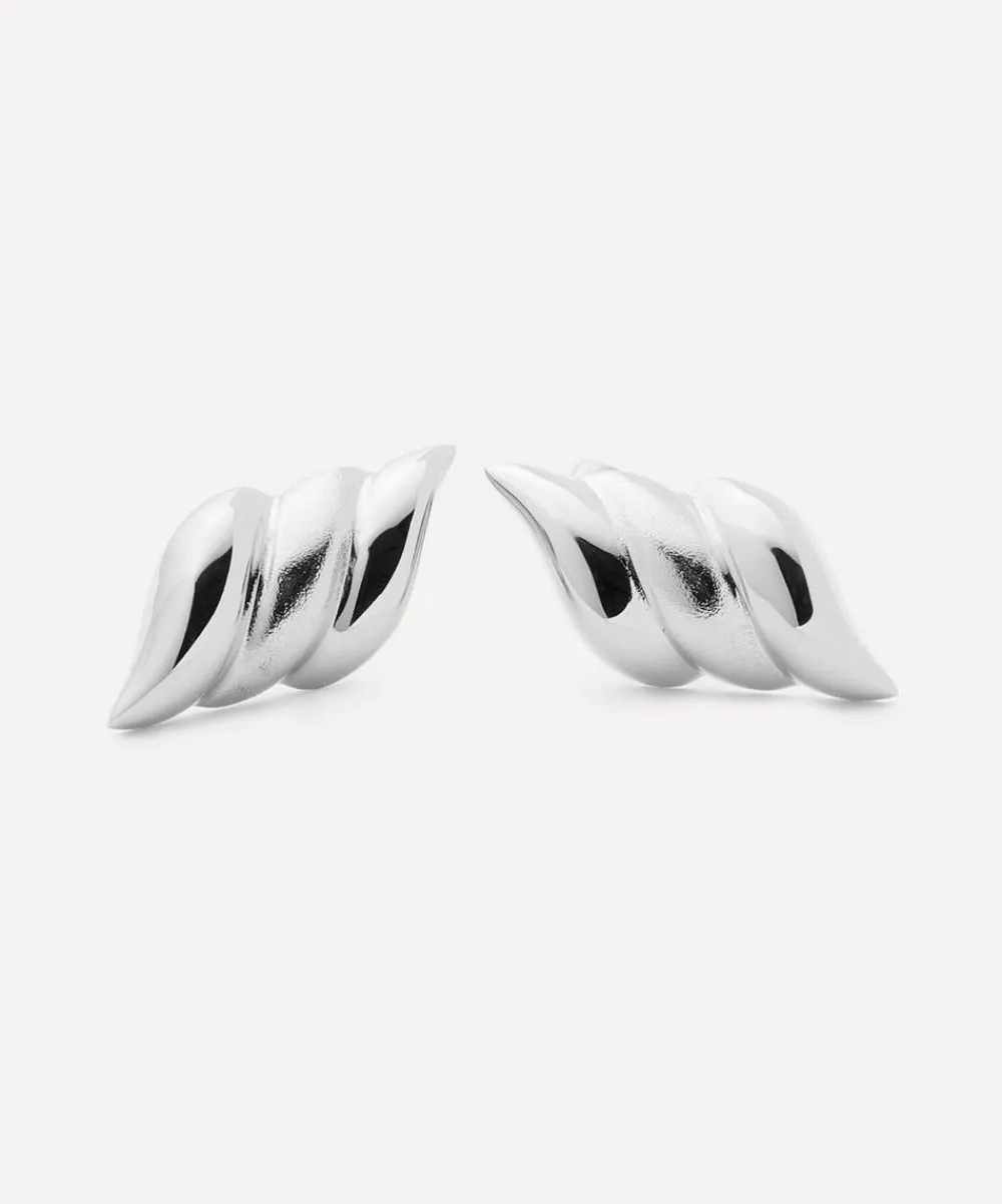 Missoma Earrings^X Savi Rhodium-Plated Signature Oversized Stud Earrings