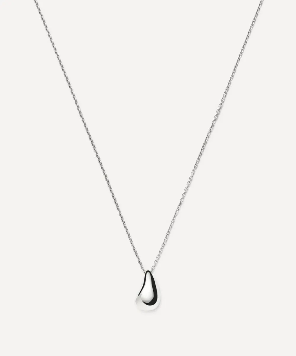 Missoma Necklaces^X Savi Sterling Silver Sculptural Droplet Pendant Necklace