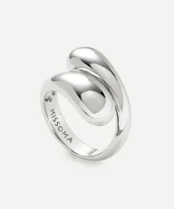Missoma Rings^X Savi Sterling Silver Sculptural Crossover Ring
