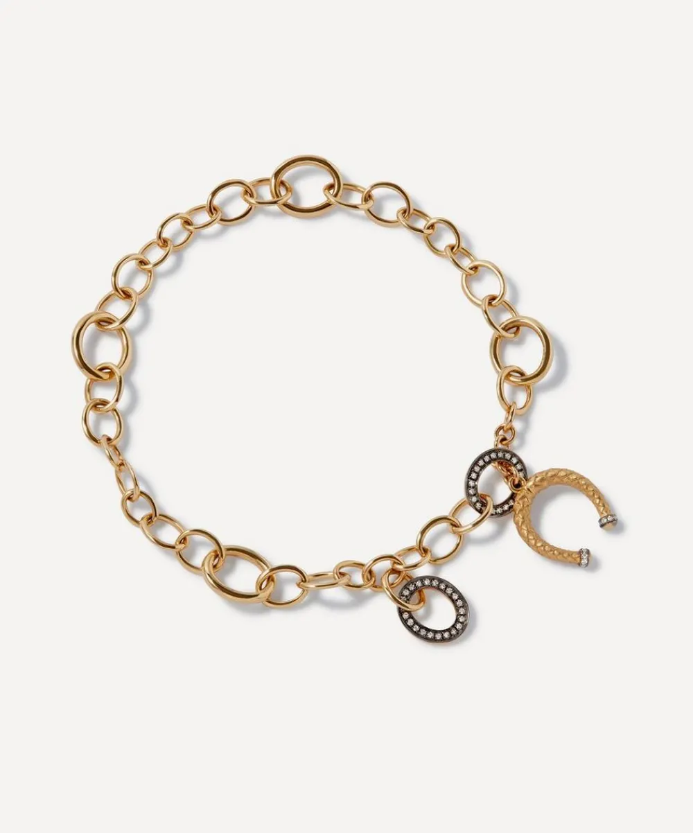 Annoushka Bracelets|Bracelets^x The Vampire's Wife 18ct Gold Diamond Charm Bracelet