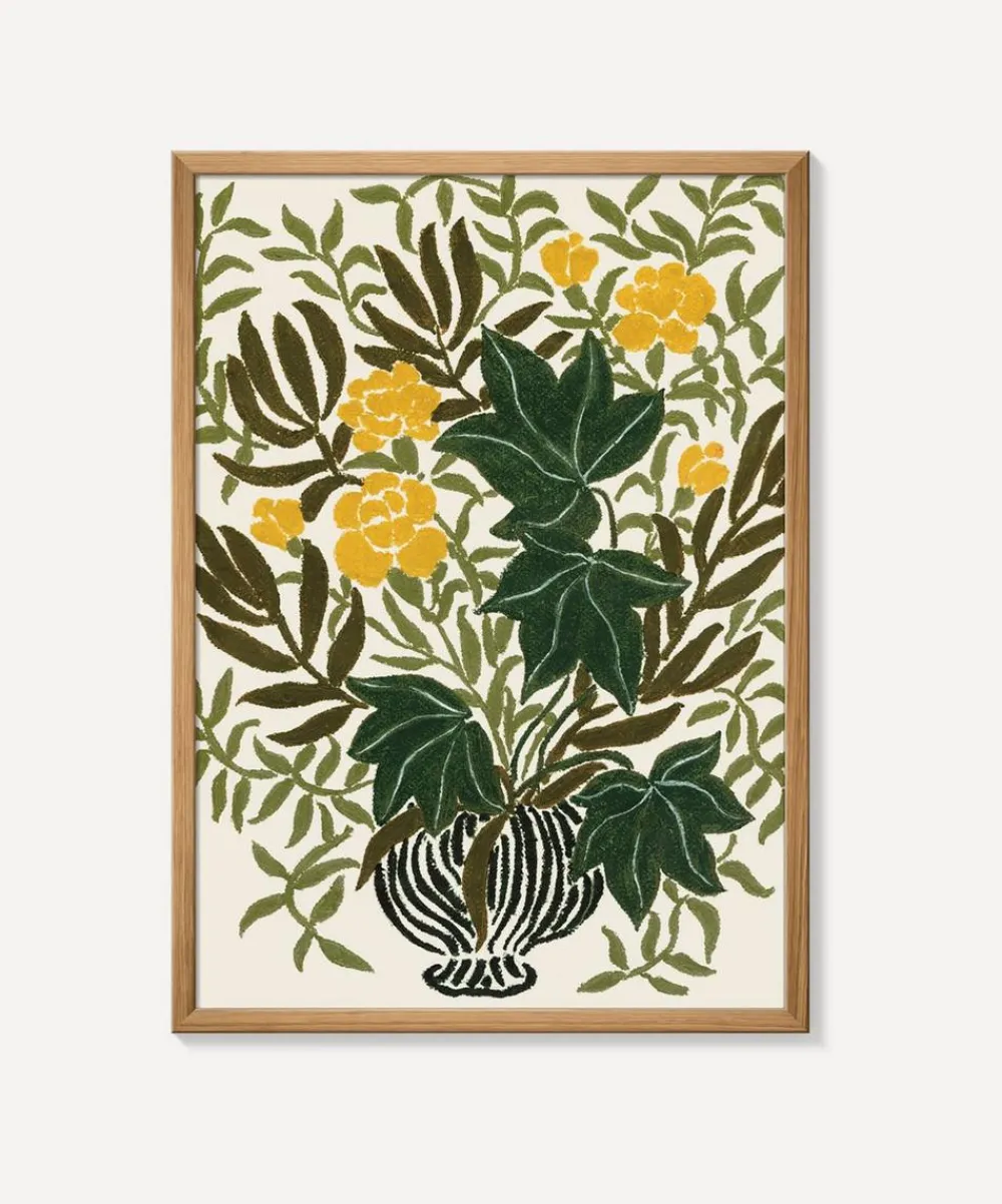 PSTR Studio Wall Art^Yellow Carnations La Poire Framed Print