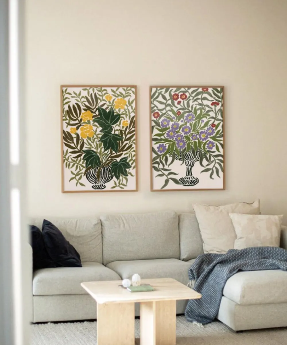 PSTR Studio Wall Art^Yellow Carnations La Poire Framed Print
