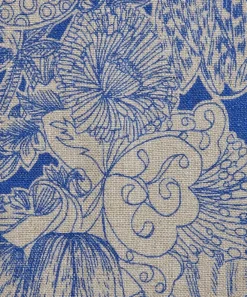 Liberty Interiors Furnishing Fabrics^Zennor Arbour Ladbroke Linen in Lapis