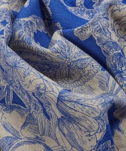 Liberty Interiors Furnishing Fabrics^Zennor Arbour Ladbroke Linen in Lapis