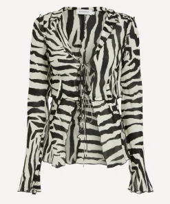 Rat & Boa Tops^Zephyr Zebra Blouse