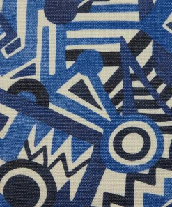 Liberty Interiors Furnishing Fabrics^Zig Zag Linen in Aviator