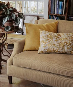 Liberty Interiors Furnishing Fabrics^Zig Zag Linen in Sahara