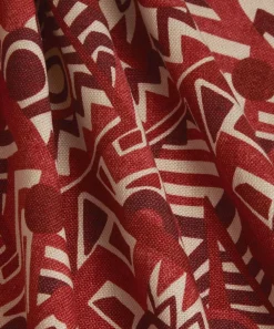 Liberty Interiors Furnishing Fabrics^Zig Zag Linen in Vesuvio