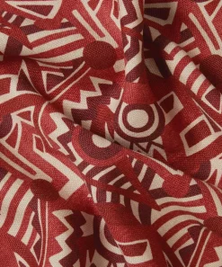 Liberty Interiors Furnishing Fabrics^Zig Zag Linen in Vesuvio