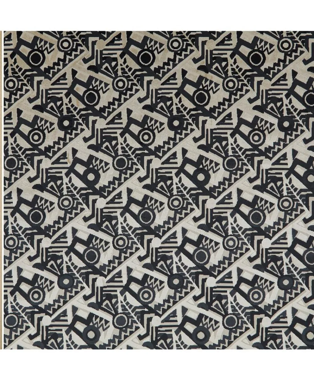 Liberty Interiors Furnishing Fabrics^Zig Zag Velvet in Piccadilly