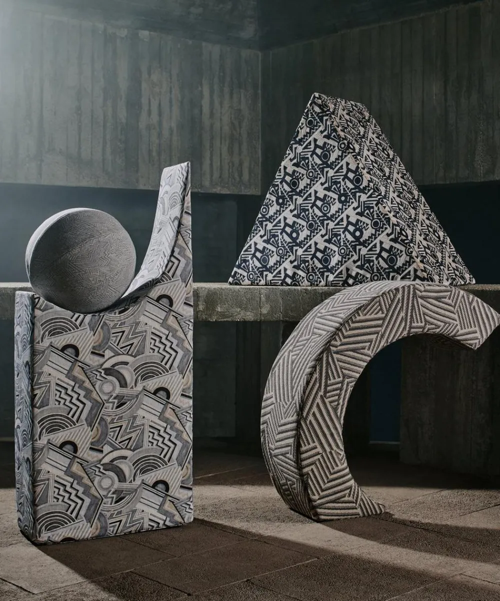 Liberty Interiors Furnishing Fabrics^Zig Zag Velvet in Piccadilly