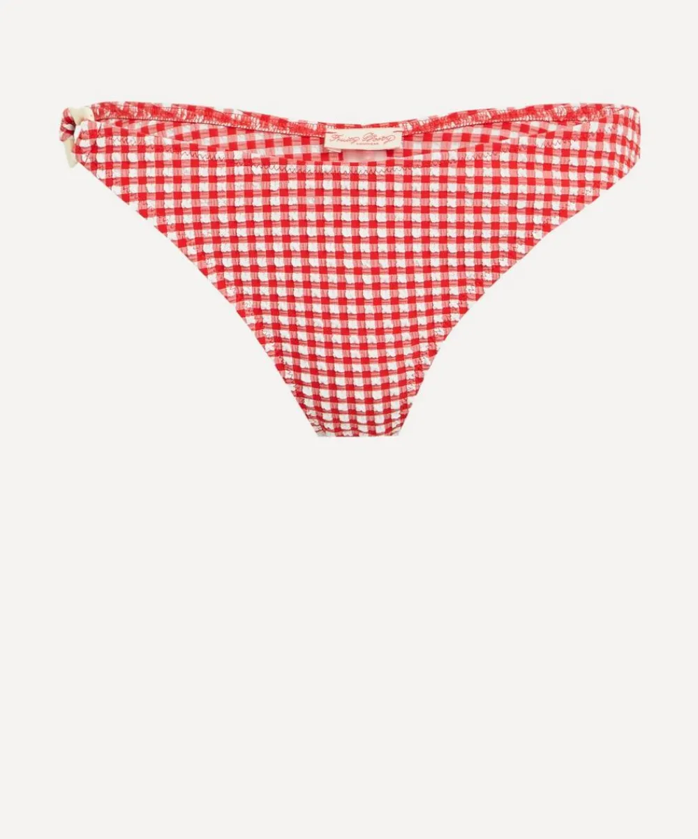 Fruity Booty Swimwear^Zoe Red Gingham Bikini Bottoms